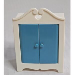Fisher Price 1970 Dollhouse Armoire Wardrobe Closet Doors Open Hong Kong